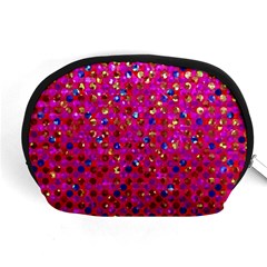 Polka Dot Sparkley Jewels 1 Accessory Pouches (Medium)  from ArtsNow.com Front