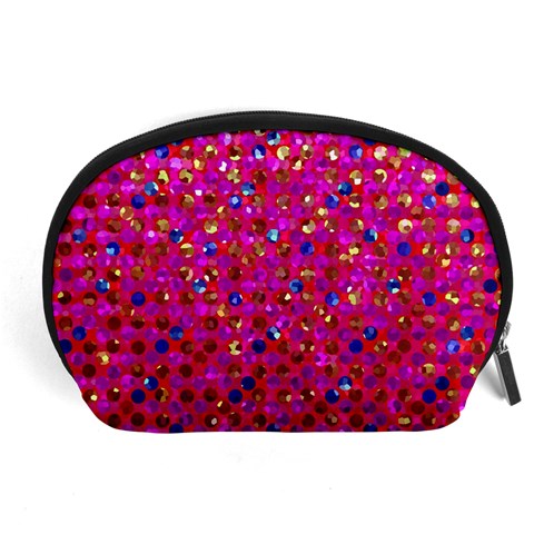 Polka Dot Sparkley Jewels 1 Accessory Pouches (Large)  from ArtsNow.com Front