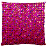 Polka Dot Sparkley Jewels 1 Large Flano Cushion Cases (One Side) 