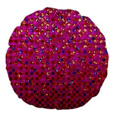 Polka Dot Sparkley Jewels 1 Large 18  Premium Flano Round Cushions from ArtsNow.com Front