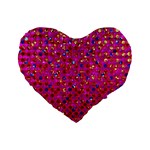 Polka Dot Sparkley Jewels 1 Standard 16  Premium Flano Heart Shape Cushions