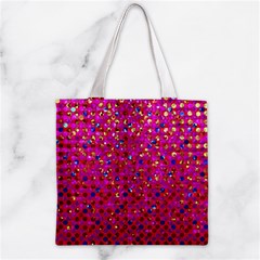 Polka Dot Sparkley Jewels 1 Zipper Grocery Tote Bags from ArtsNow.com Front