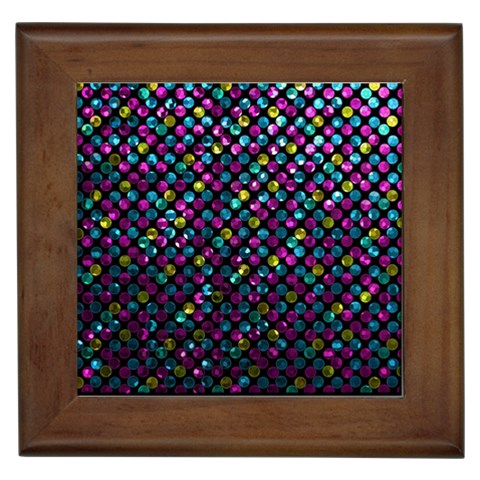 Polka Dot Sparkley Jewels 2 Framed Tiles from ArtsNow.com Front