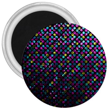 Polka Dot Sparkley Jewels 2 3  Magnets from ArtsNow.com Front