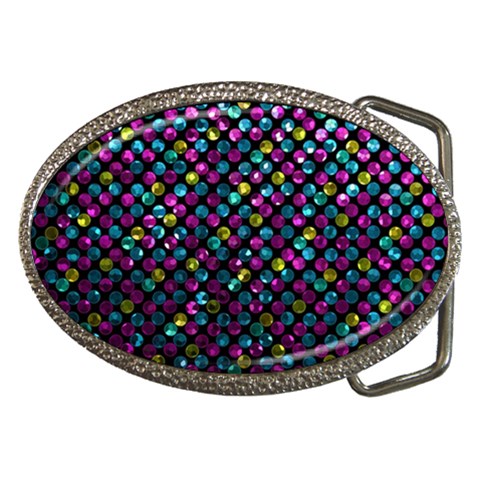 Polka Dot Sparkley Jewels 2 Belt Buckles from ArtsNow.com Front