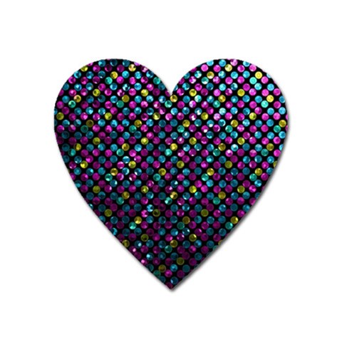 Polka Dot Sparkley Jewels 2 Heart Magnet from ArtsNow.com Front