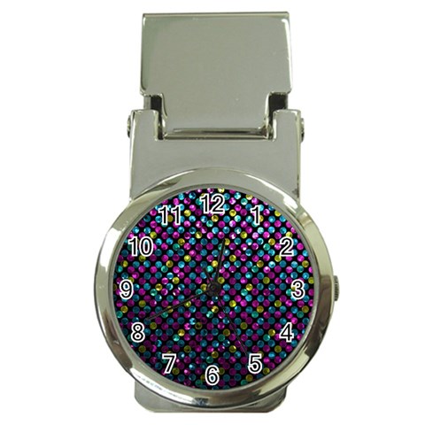 Polka Dot Sparkley Jewels 2 Money Clip Watches from ArtsNow.com Front