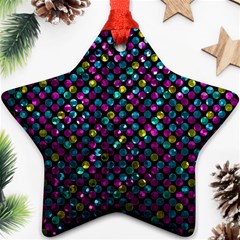 Polka Dot Sparkley Jewels 2 Star Ornament (Two Sides)  from ArtsNow.com Back