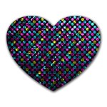 Polka Dot Sparkley Jewels 2 Heart Mousepads