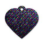 Polka Dot Sparkley Jewels 2 Dog Tag Heart (One Side)