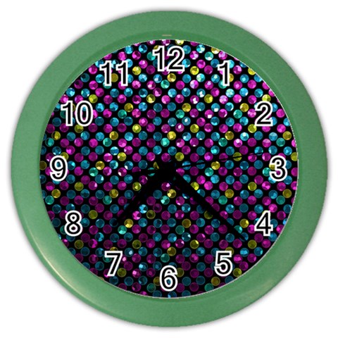 Polka Dot Sparkley Jewels 2 Color Wall Clocks from ArtsNow.com Front
