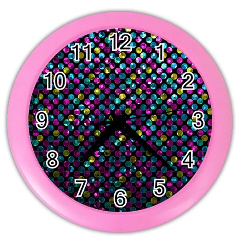 Polka Dot Sparkley Jewels 2 Color Wall Clocks from ArtsNow.com Front