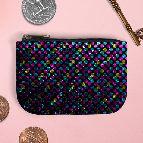Polka Dot Sparkley Jewels 2 Mini Coin Purses from ArtsNow.com Front