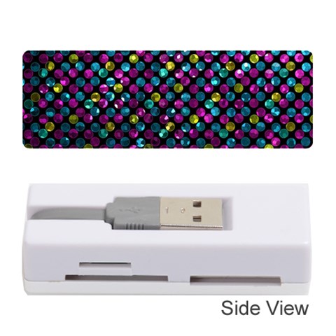 Polka Dot Sparkley Jewels 2 Memory Card Reader (Stick)  from ArtsNow.com Front