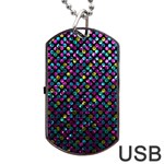 Polka Dot Sparkley Jewels 2 Dog Tag USB Flash (One Side)