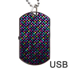 Polka Dot Sparkley Jewels 2 Dog Tag USB Flash (Two Sides)  from ArtsNow.com Back