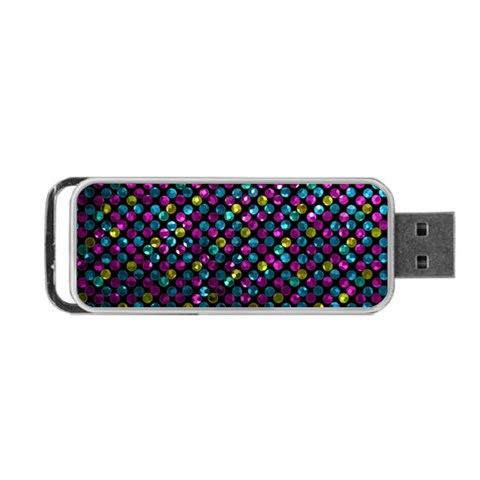 Polka Dot Sparkley Jewels 2 Portable USB Flash (One Side) from ArtsNow.com Front