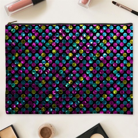 Polka Dot Sparkley Jewels 2 Cosmetic Bag (XXXL)  from ArtsNow.com Front