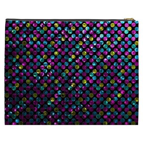 Polka Dot Sparkley Jewels 2 Cosmetic Bag (XXXL)  from ArtsNow.com Back