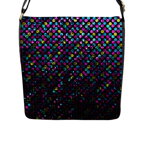Polka Dot Sparkley Jewels 2 Flap Messenger Bag (L)  from ArtsNow.com Front