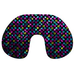 Polka Dot Sparkley Jewels 2 Travel Neck Pillows from ArtsNow.com Front