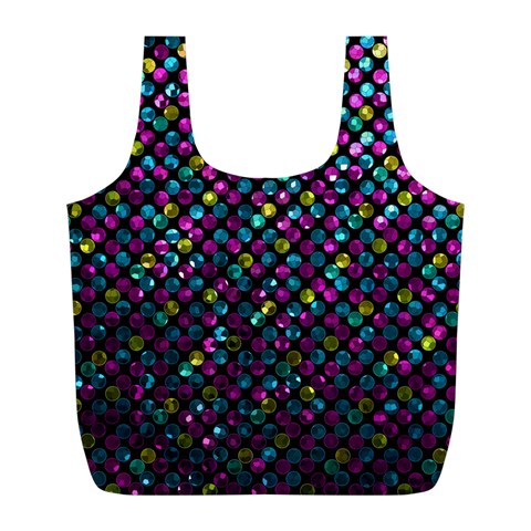 Polka Dot Sparkley Jewels 2 Full Print Recycle Bags (L)  from ArtsNow.com Front