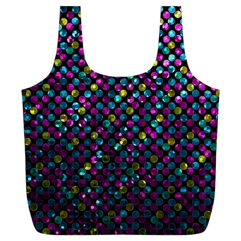 Polka Dot Sparkley Jewels 2 Full Print Recycle Bags (L)  from ArtsNow.com Front