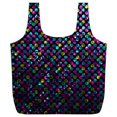 Polka Dot Sparkley Jewels 2 Full Print Recycle Bags (L)  from ArtsNow.com Back