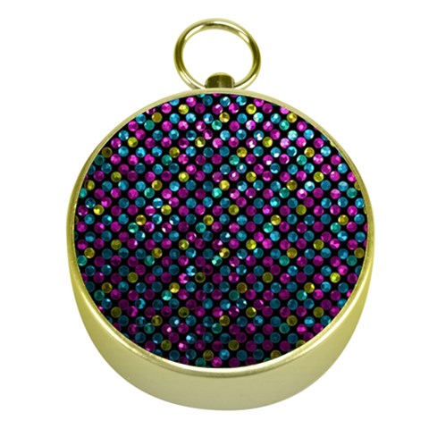 Polka Dot Sparkley Jewels 2 Gold Compasses from ArtsNow.com Front