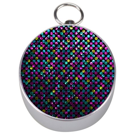 Polka Dot Sparkley Jewels 2 Silver Compasses from ArtsNow.com Front