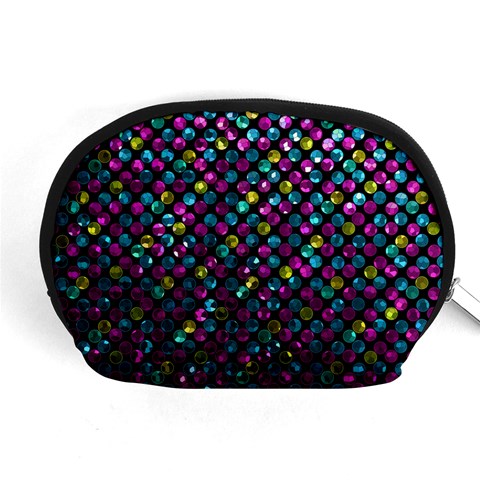 Polka Dot Sparkley Jewels 2 Accessory Pouches (Medium)  from ArtsNow.com Front