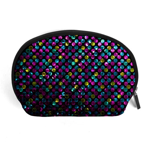 Polka Dot Sparkley Jewels 2 Accessory Pouches (Large)  from ArtsNow.com Front