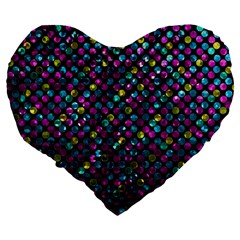 Polka Dot Sparkley Jewels 2 Large 19  Premium Flano Heart Shape Cushions from ArtsNow.com Back