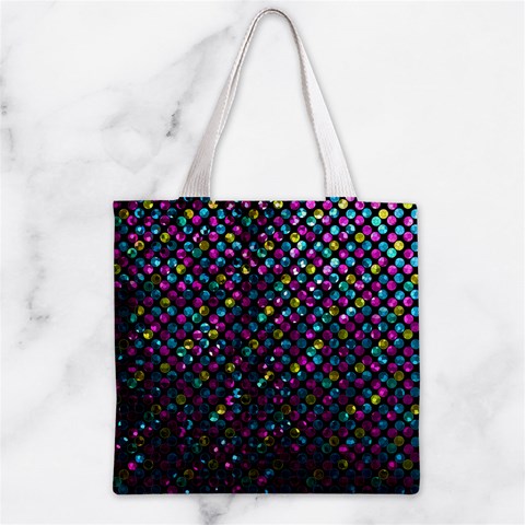 Polka Dot Sparkley Jewels 2 Zipper Grocery Tote Bags from ArtsNow.com Front