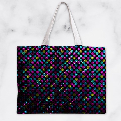 Polka Dot Sparkley Jewels 2 Zipper Tiny Tote Bags from ArtsNow.com Front