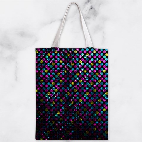 Polka Dot Sparkley Jewels 2 Zipper Classic Tote Bags from ArtsNow.com Front