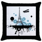 pair Throw Pillow Case (Black)