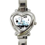 pair Heart Italian Charm Watch