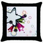 star Throw Pillow Case (Black)