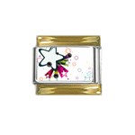 star Gold Trim Italian Charm (9mm)