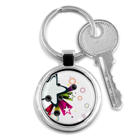 star Key Chain (Round) from ArtsNow.com Front