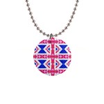 Union Jack Flag 1  Button Necklace