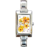 yellow_flower Rectangular Italian Charm Watch