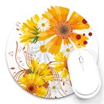 yellow_flower Round Mousepad