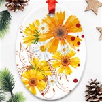 yellow_flower Ornament (Oval)