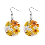 yellow_flower 1  Button Earrings