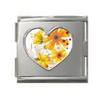 yellow_flower Mega Link Heart Italian Charm (18mm)