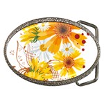 yellow_flower Belt Buckle