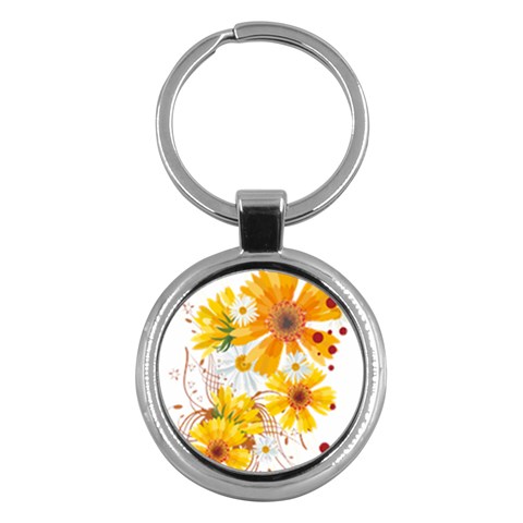 yellow_flower Key Chain (Round) from ArtsNow.com Front
