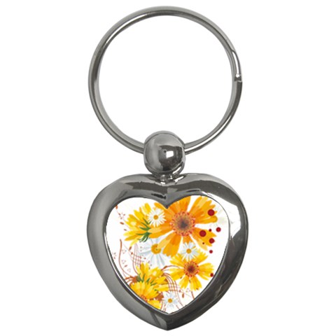 yellow_flower Key Chain (Heart) from ArtsNow.com Front